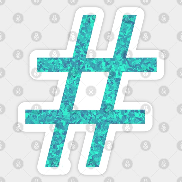 # Hashtag Sapphire Blue Sticker by XTUnknown